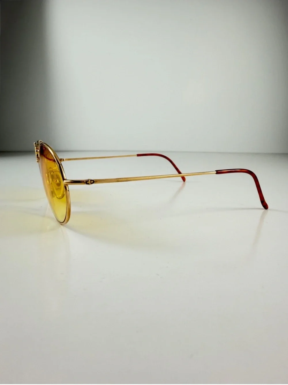 Dior 2640 Royal Crest DeadStock 80s Wire Aviator Custom Sunglasses Lens Full Set